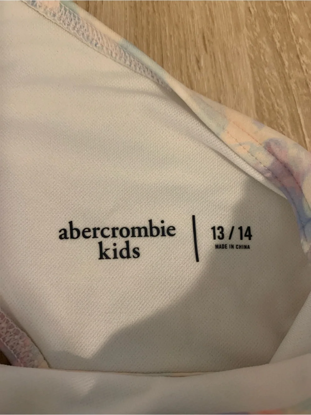 abercrombie kids pastel tie-dye 2 piece swim suit- pink, blue, green